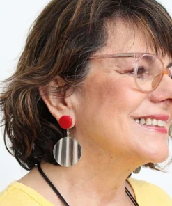 Sylca Designs Sylca Designs Larkin Drop Earrings, Black/White