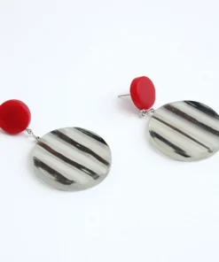 Sylca Designs Sylca Designs Larkin Drop Earrings, Black/White