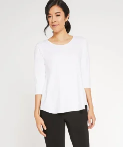 Sympli Sympli Go To Classic T Relax 3/4 Sleeve - White