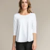Sympli Sympli Go To Classic T Relax 3/4 Sleeve - White