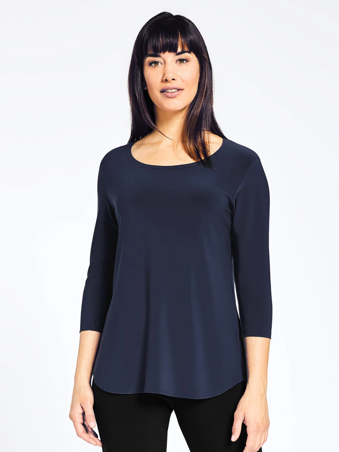 Sympli Go To Classic T Relax 3/4 Sleeve - Navy