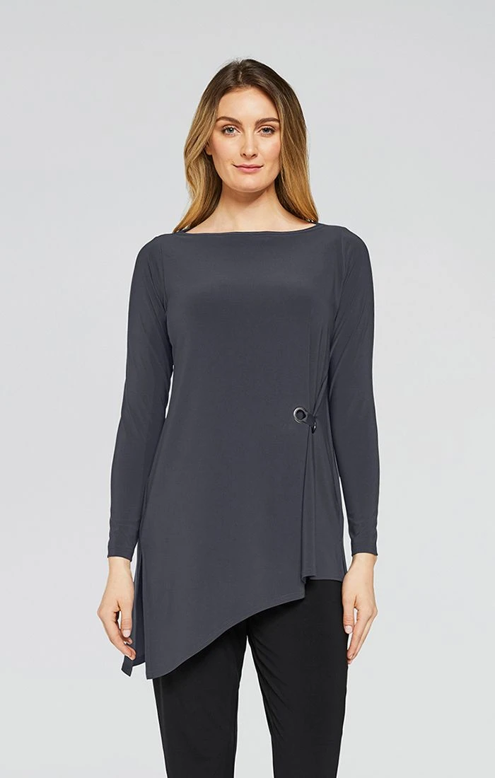 Sympli Halo Angle Tunic, Long Sleeve, Graphite Sympli