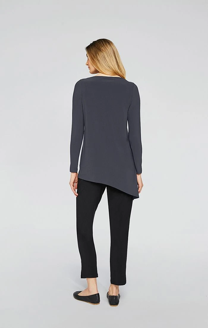 Sympli Halo Angle Tunic, Long Sleeve, Graphite Sympli