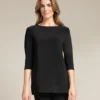 Sympli Sympli Nu Ideal Tunic 3/4 Sleeve, Black