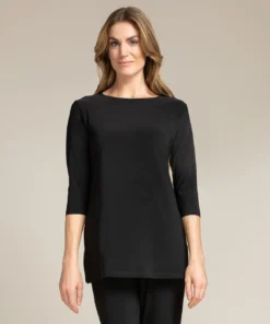 Sympli Sympli Nu Ideal Tunic 3/4 Sleeve, Black