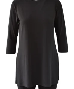 Sympli Sympli Nu Ideal Tunic 3/4 Sleeve, Black