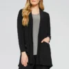 Sympli Sympli Shawl Collar Pocket Cardigan, Black