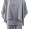 Sympli Whisper Boxy Top, Silver