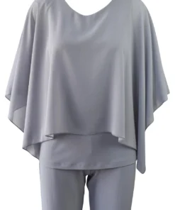 Sympli Whisper Boxy Top, Silver