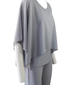 Sympli Whisper Boxy Top, Silver