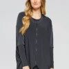 Sympli Zest Boxy Tunic, Long Sleeve, Graphite Sympli