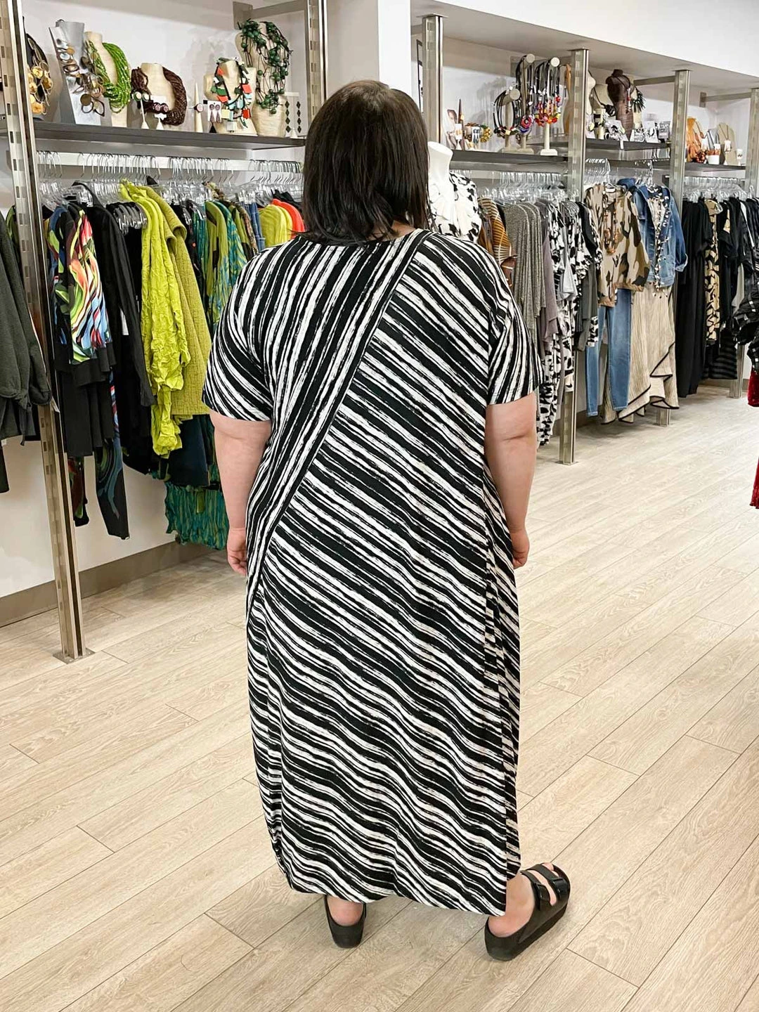 Trine Kryger Simonsen Trine Kryger Simonsen Luni Angled Panel Dress, Black/White