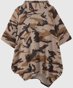 Alembika Urban Camo Raglan Cocoon Top, Brown