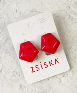 Zsiska Aurora Clip Earrings, Fuchsia
