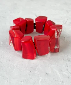 Zsiska Emocion Stretch Bracelet, True Red