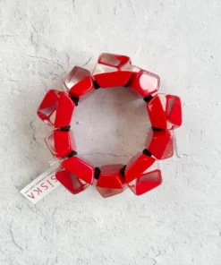 Zsiska Emocion Stretch Bracelet, True Red