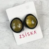 Zsiska Zsiska Glam Clip On Earrings, Green