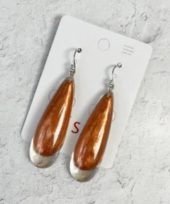 Zsiska Zsiska Luxus Large Teardrop Wire Earrings, Copper