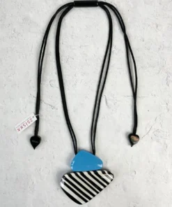 Zsiska Olivia 2 Bead Pendant Necklace, Blue