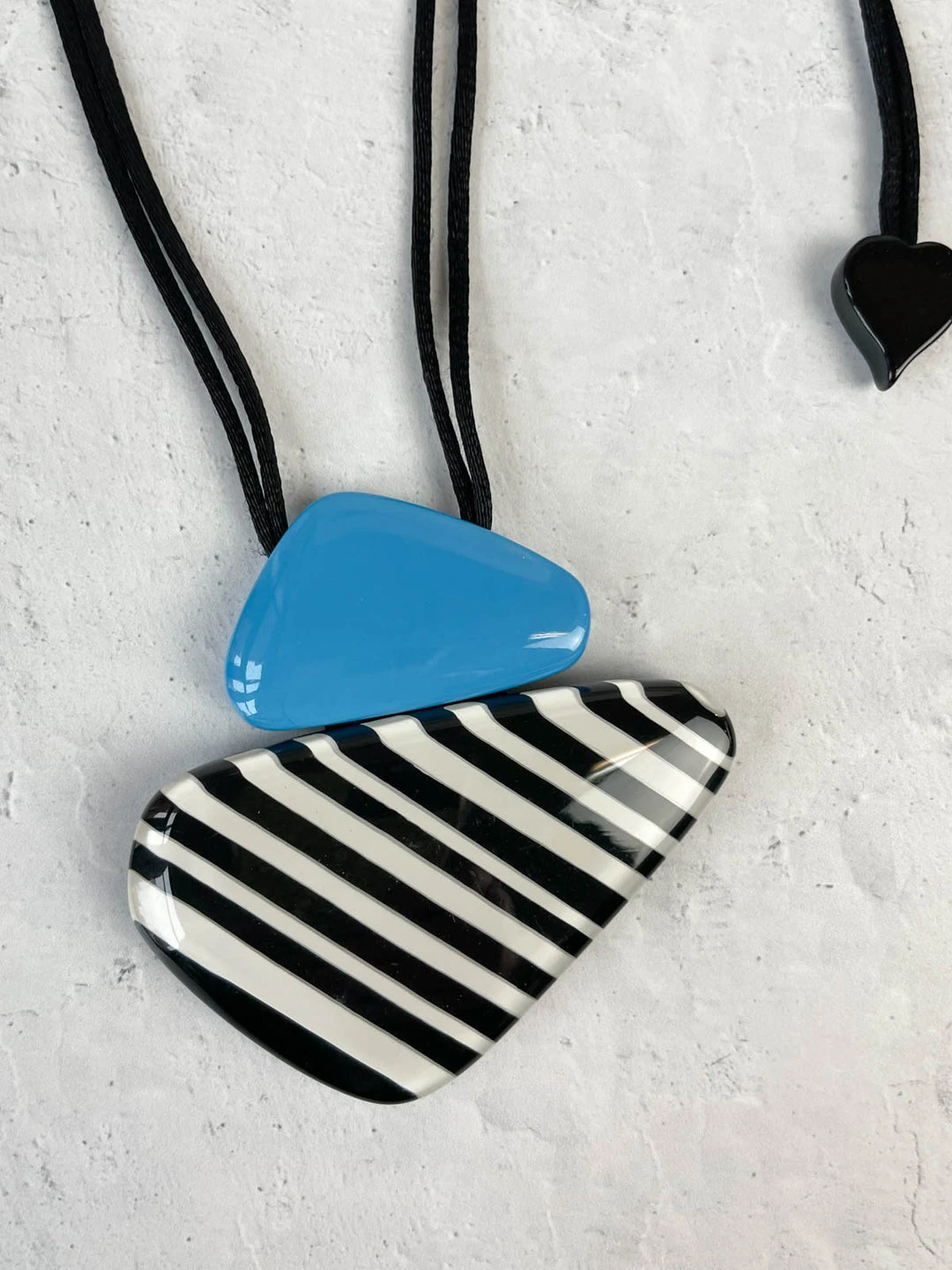 Zsiska Olivia 2 Bead Pendant Necklace, Blue