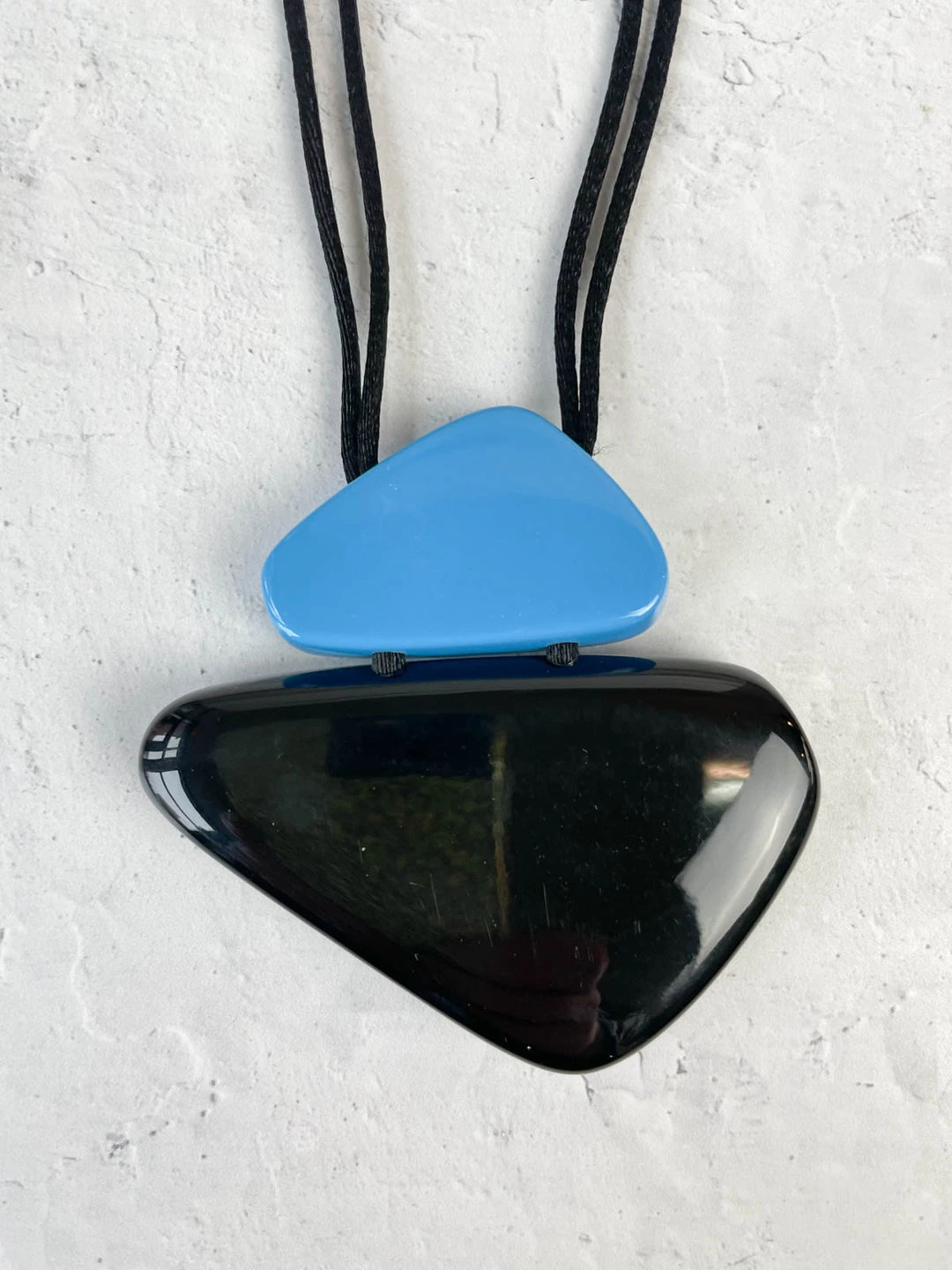 Zsiska Olivia 2 Bead Pendant Necklace, Blue