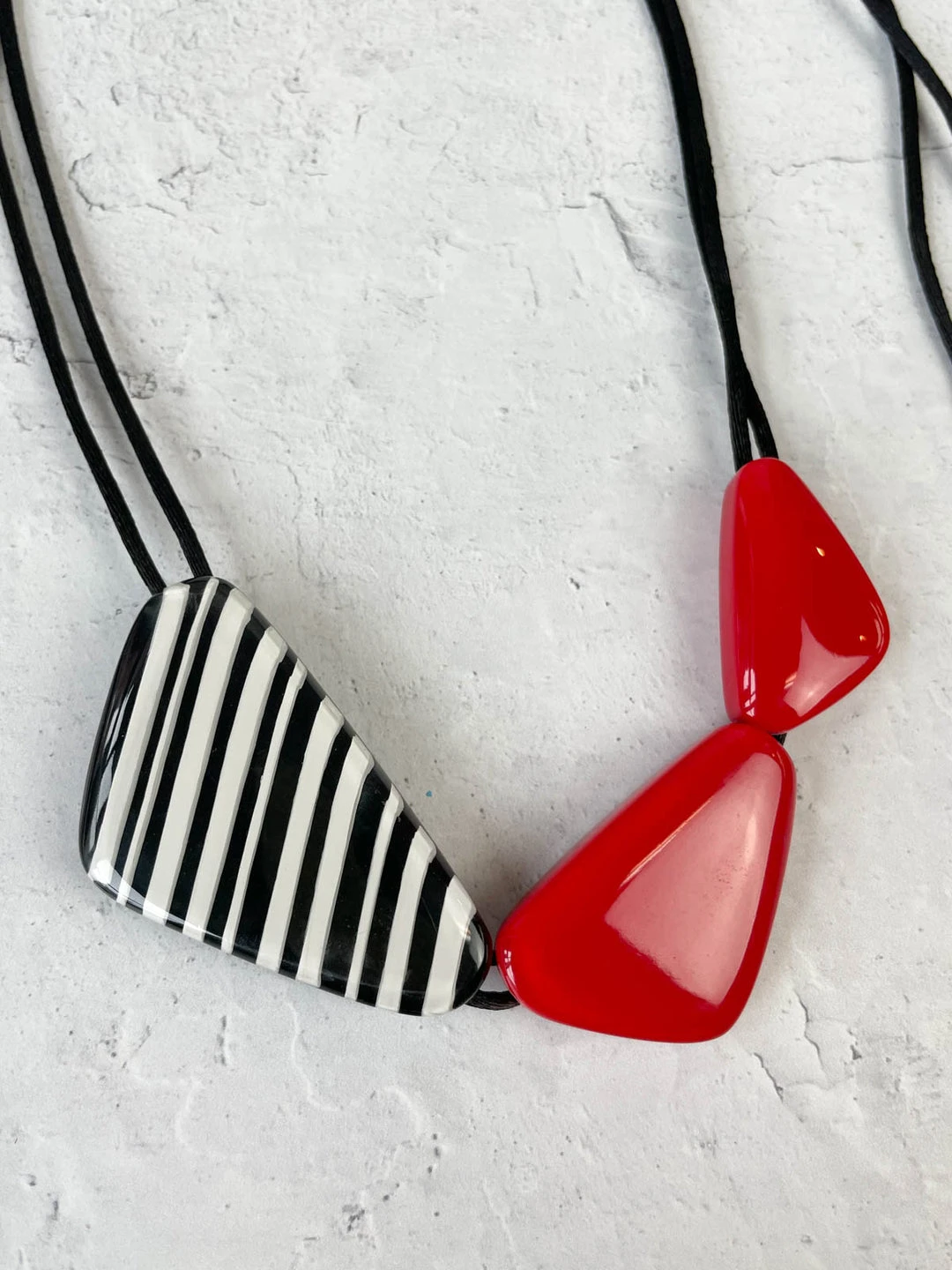 Zsiska Zsiska Olivia 3 Bead Adjustable Necklace, Red