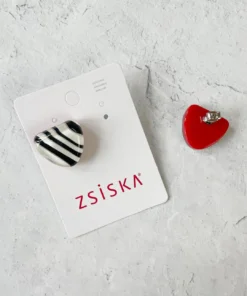 Zsiska Zsiska Olivia Post Stud Earrings, Red