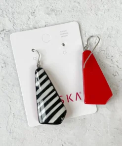 Zsiska Zsiska Olivia Wire Drop Earrings, Red