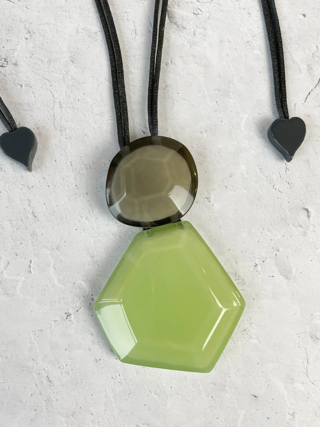 Zsiska Zsiska Playa 2 Bead Pendant Necklace, Green