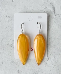 Zsiska Playa Wire Drop Earrings, Orange Zsiska