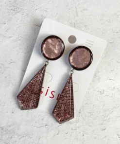 Zsiska Raquel Post Drop Earrings, Pink Zsiska