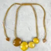 Zsiska Sophia 4 Bead Bib Necklace, Yellow