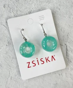 Zsiska Whimsical Small Wire Drop Earrings, Turquoise