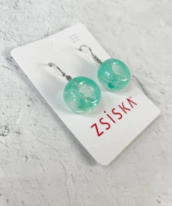 Zsiska Whimsical Small Wire Drop Earrings, Turquoise