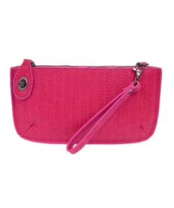 Joy Susan Woven Crossbody Wristlet Clutch, Fuchsia Joy Susan